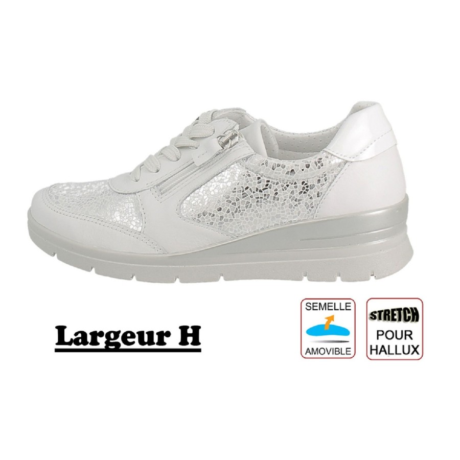 Femme Medi loi | Medi Loi Baskets Ml Luna 18 Blanc