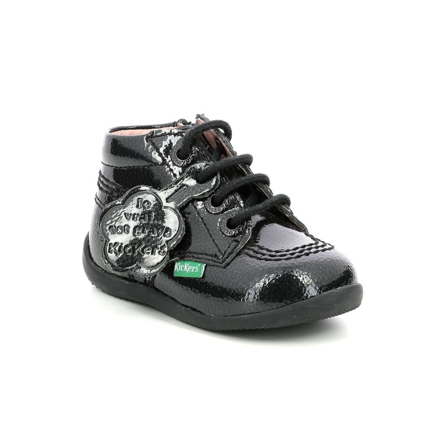 Enfant Kickers Bottines | Kickers Bottines Billista Zip Noir