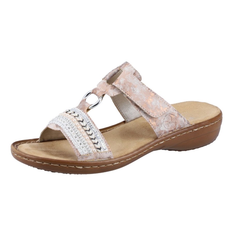 Femme Rieker | Rieker Nu Pieds Sandales 608M6 Rose