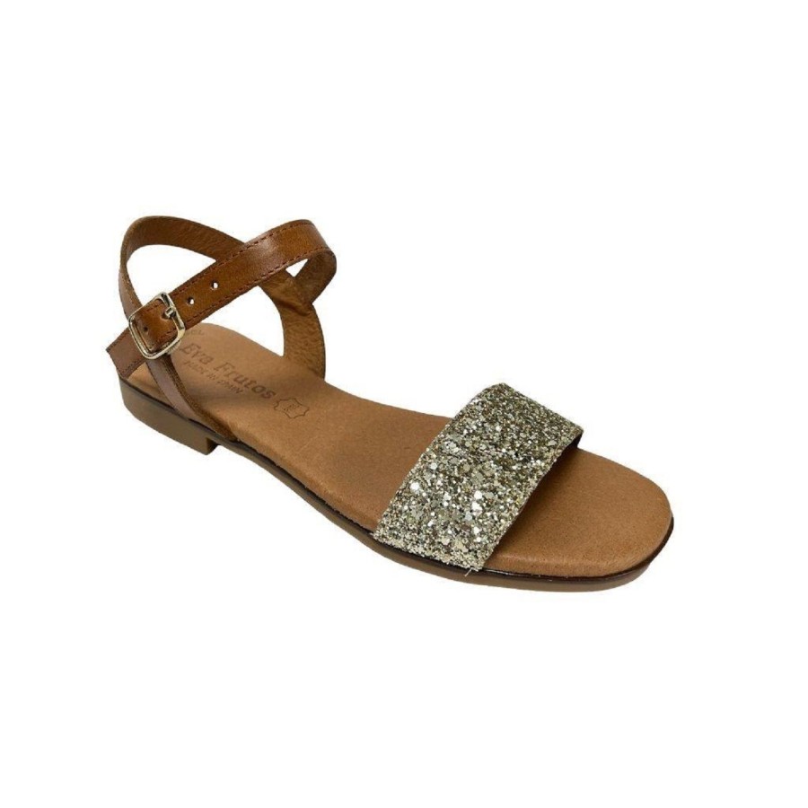 Femme Eva frutos | Evafrutos Nu Pieds Sandales 3090 Or