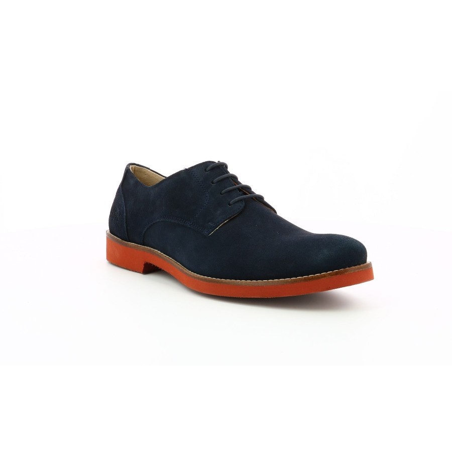 Homme Kickers | Kickers Chaussures A Lacets Mandam Marine