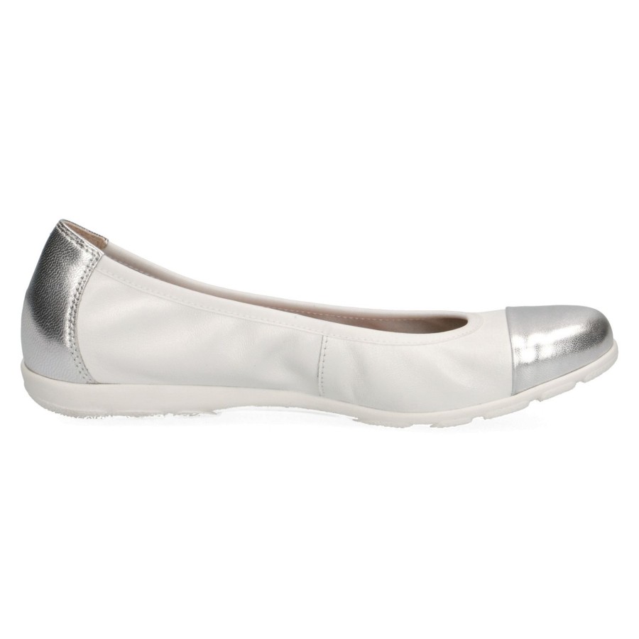 Femme Caprice | Caprice Ballerines 22152 Blanc