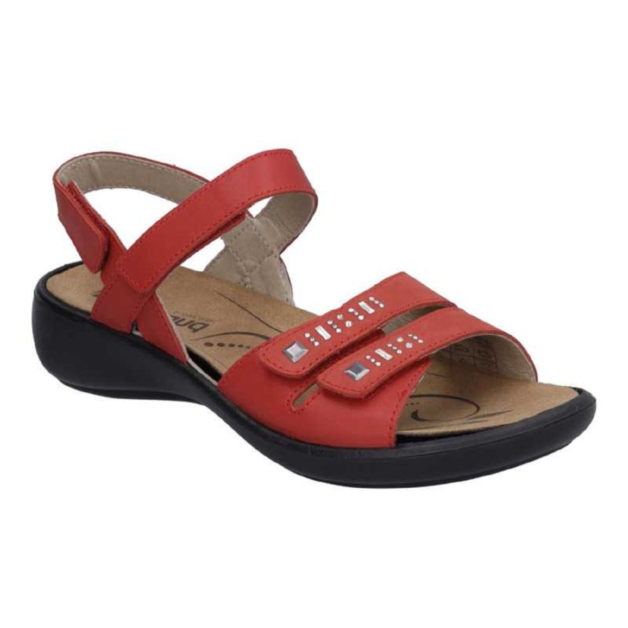 Femme Westland | Westland Nu Pieds Sandales 16786 Rouge