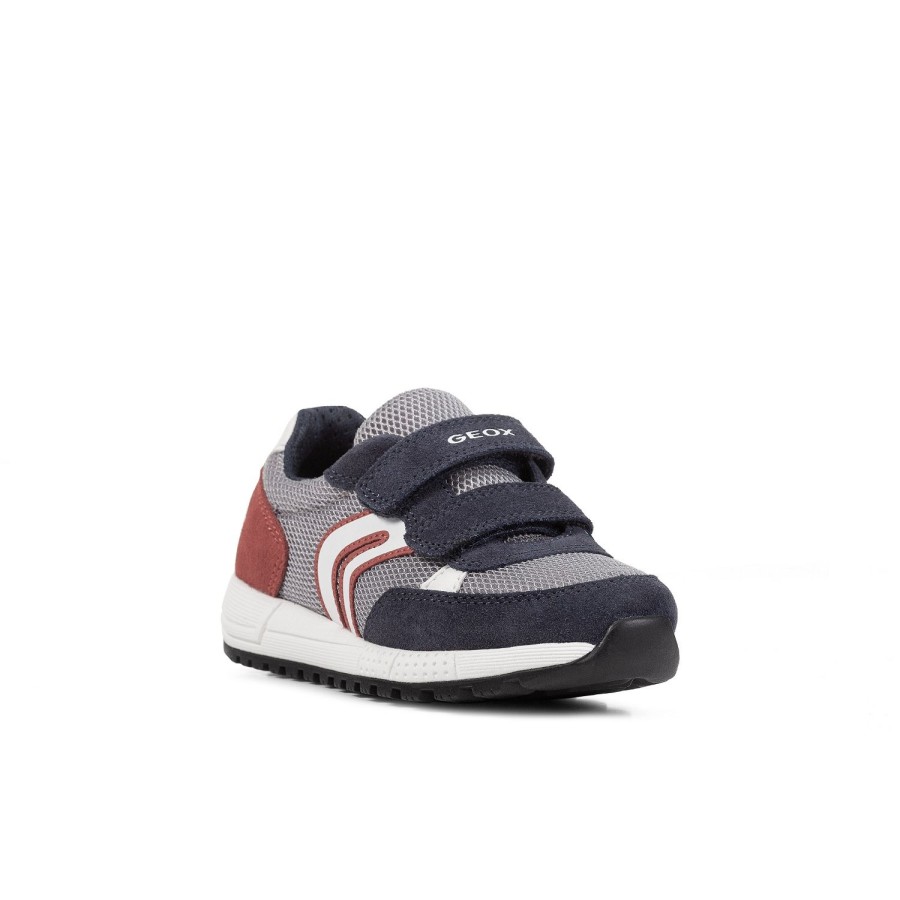 Enfant Geox Baskets | Geox Baskets Et Sneakers J159Ea Gris Marine