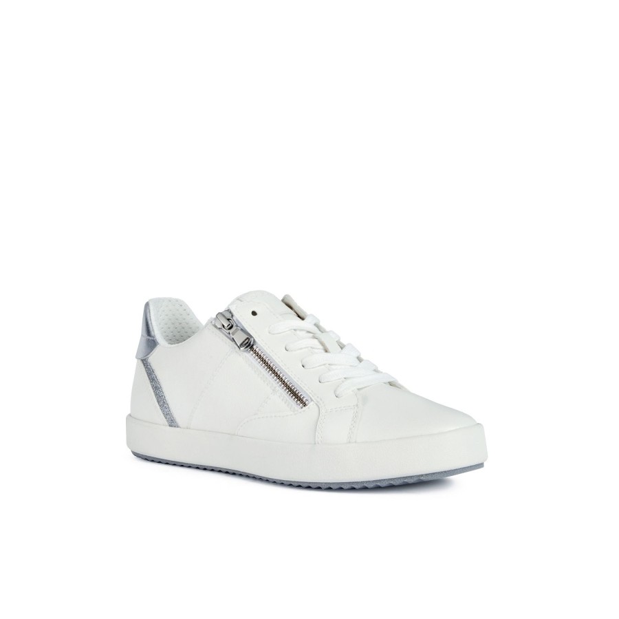 Femme Geox | Geox Baskets D366He Blanc