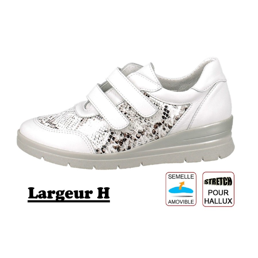 Femme Medi loi | Medi Loi Baskets Ml Luna 21 Blanc Argent