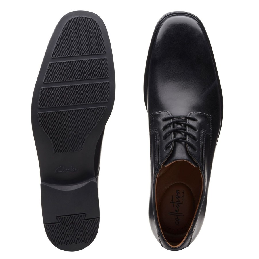 Homme Clarks | Clarks Derbies Tilden Plain Noir