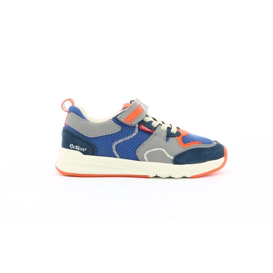 Enfant Kickers Baskets | Kickers Baskets Et Sneakers Knakk Bleu