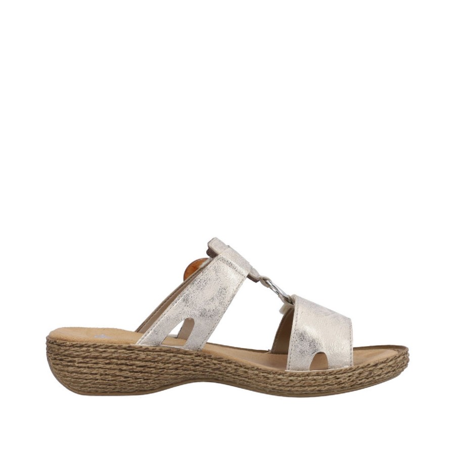 Femme Rieker | Rieker Mules 658N4 Beige