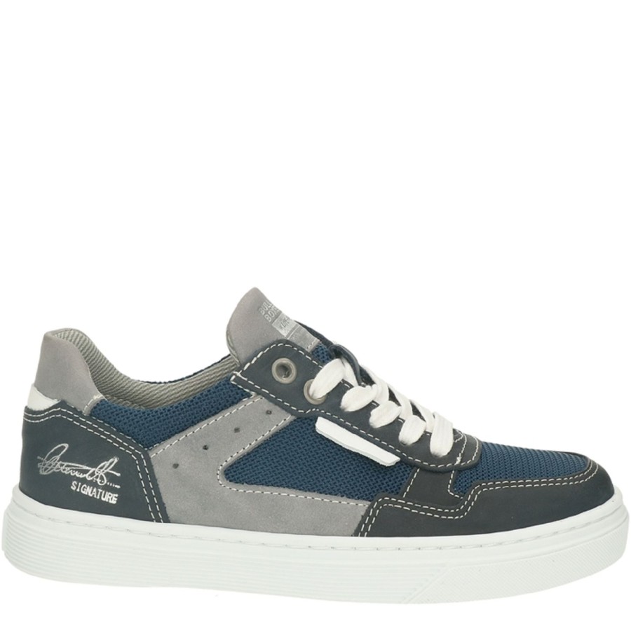 Enfant Bull boxer Baskets | Bull Boxer Baskets Et Sneakers Aop004E5L Bleu