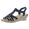 Femme Rieker | Rieker Nu Pieds Sandales 62436 Marine