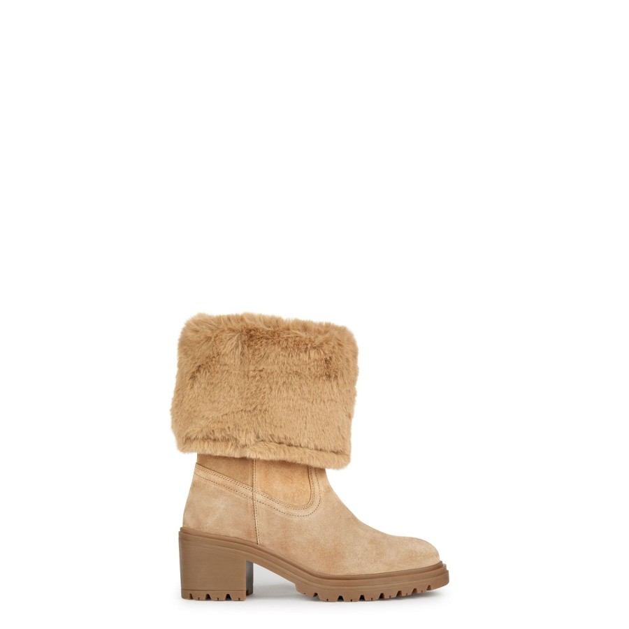 Femme Geox | Geox Boots D36Qca Beige