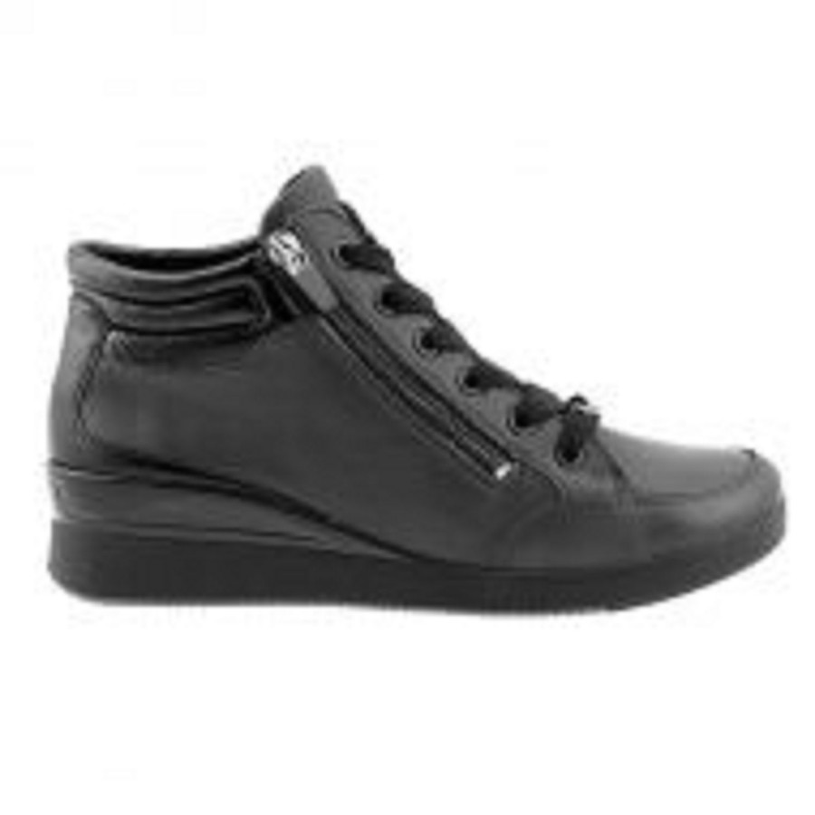 Femme Ara | Ara Chaussures A Lacets 43303 04 Noir