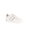 Femme Geox | Geox Baskets D351Bb Blanc Rose