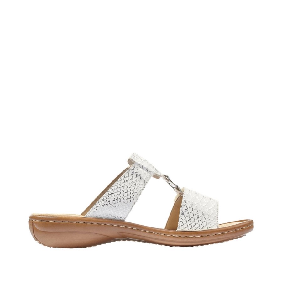 Femme Rieker | Rieker Mules 608P9 Blanc