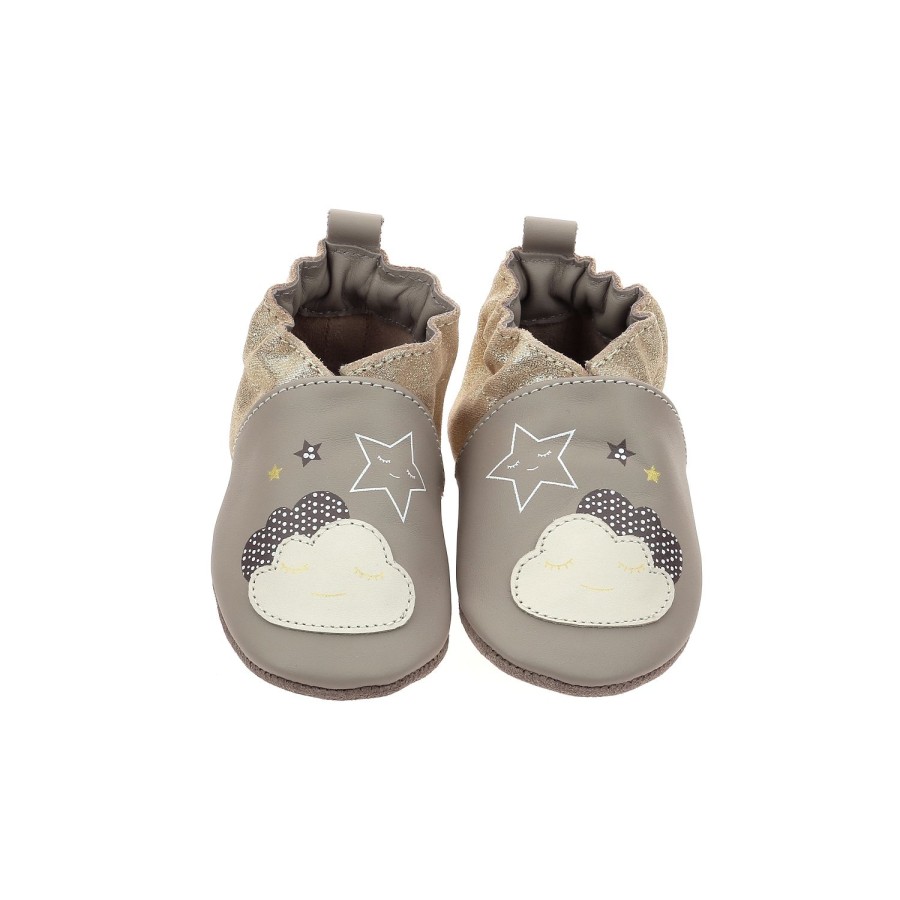 Enfant Robeez Chaussons | Robeez Chaussons Sleeping Cloud Gris