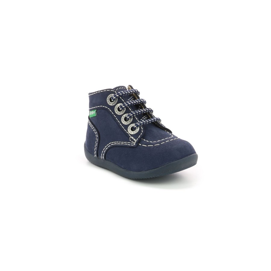 Enfant Kickers Premiers Pas | Kickers Premiers Pas Bonzip 2 Marine