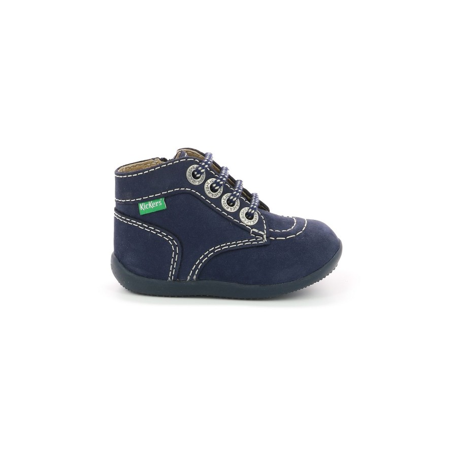 Enfant Kickers Premiers Pas | Kickers Premiers Pas Bonzip 2 Marine