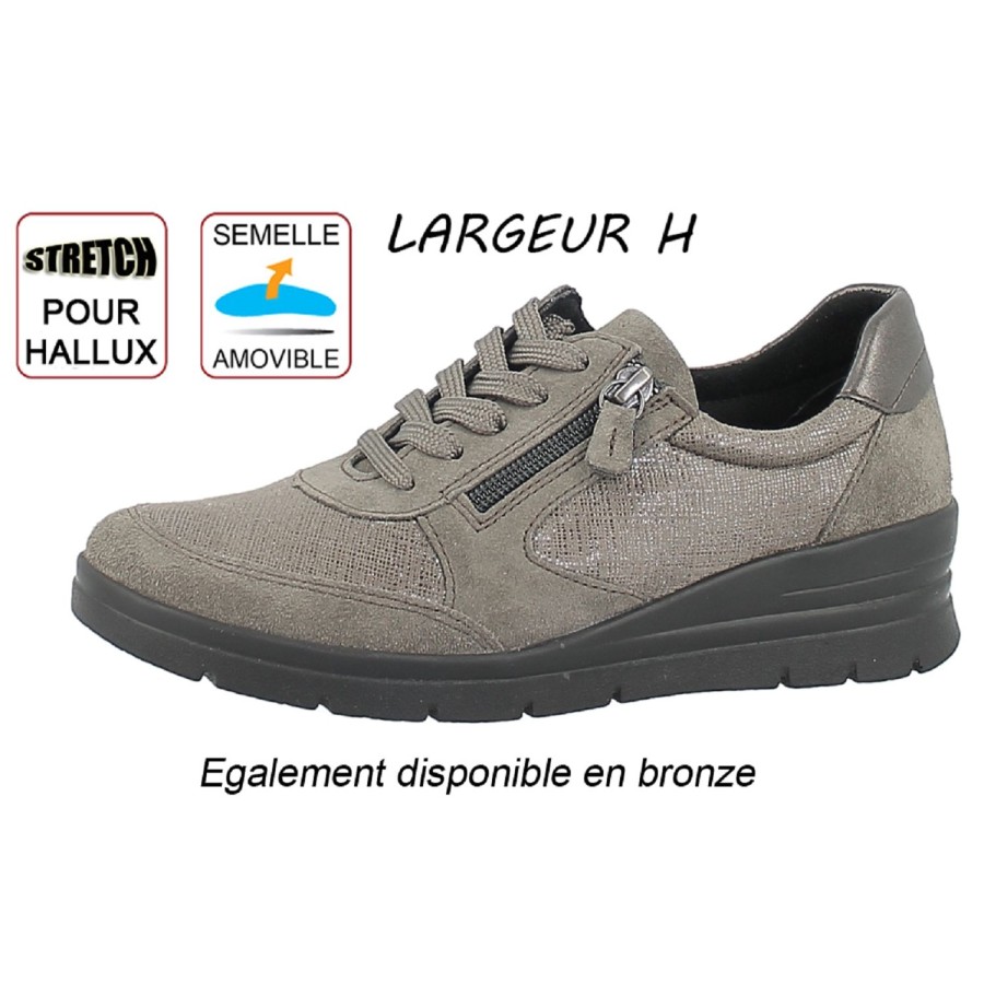 Femme Medi loi | Medi Loi Chaussures A Lacets Luna 18 Taupe