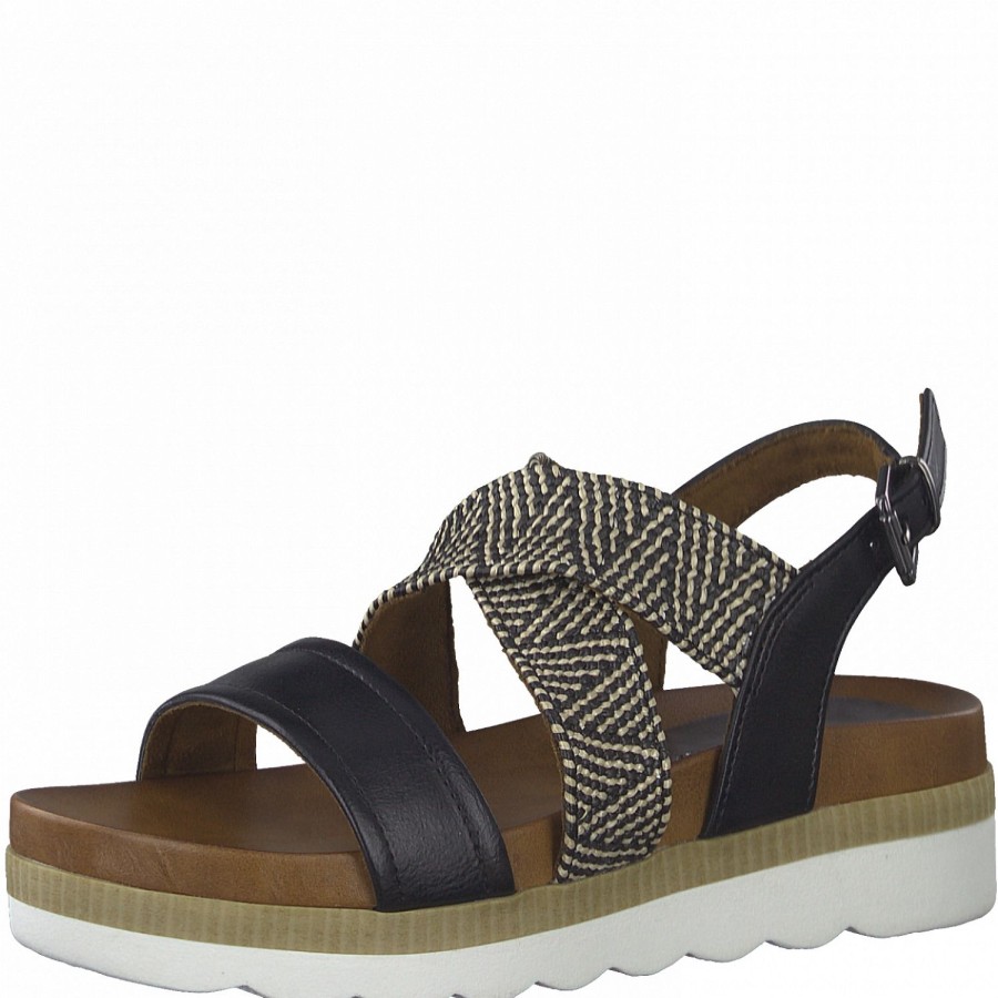 Femme Marco tozzi | Marco Tozzi Nu Pieds Sandales 28401 Noir