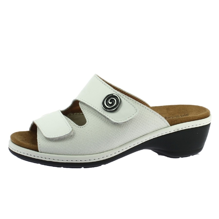 Femme Medi loi | Medi Loi Nu Pieds Sandales Ml Moni 147 Blanc