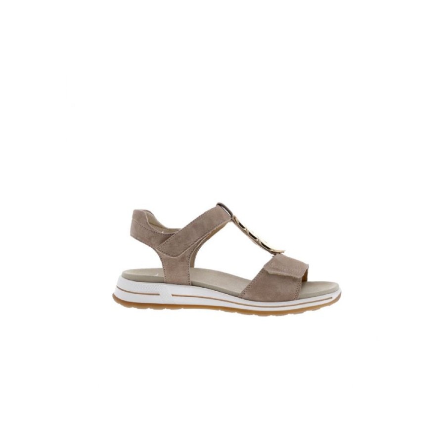 Femme Ara | Ara Nu Pieds Sandales 34826 Sable