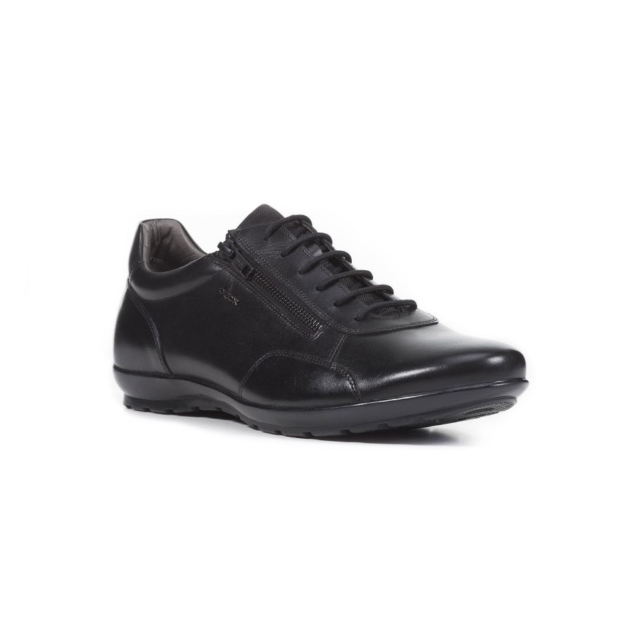 Homme Geox | Geox Chaussures A Lacets U74A5A Noir