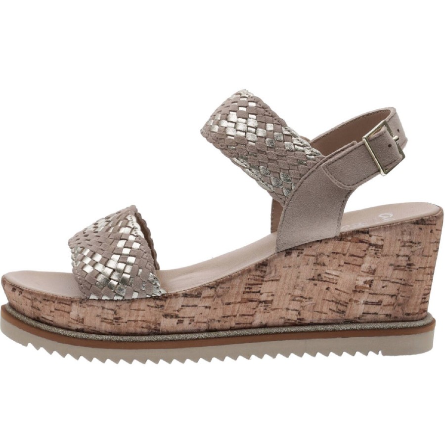 Femme Ara | Ara Nu Pieds Sandales 51103 08 Beige Multicouleurs