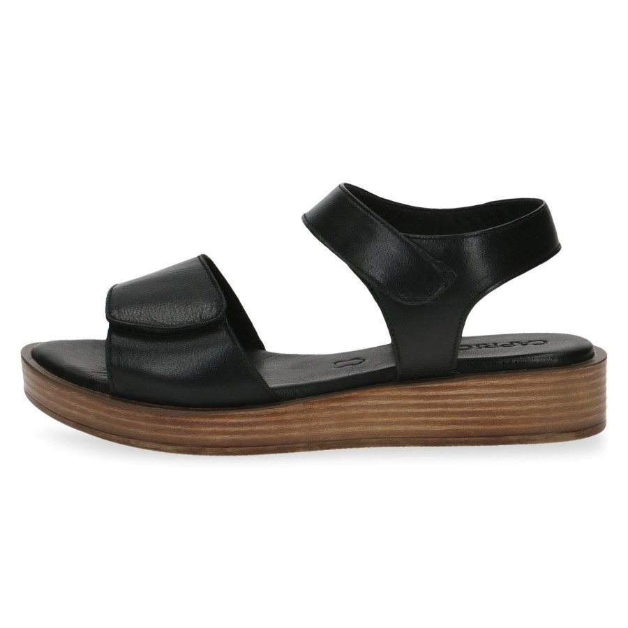 Femme Caprice | Caprice Nu Pieds Sandales 28222 20 Noir