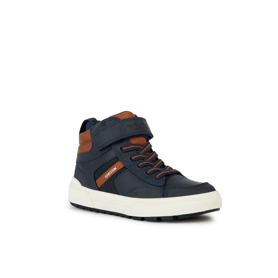 Enfant Geox Baskets | Geox Baskets Et Sneakers J26Haa Marine Multicouleurs