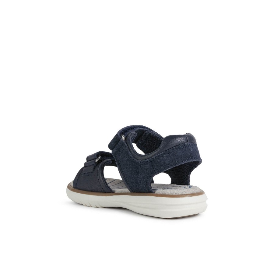 Enfant Geox Sandales | Geox Nu Pieds Sandales J25Drb Marine