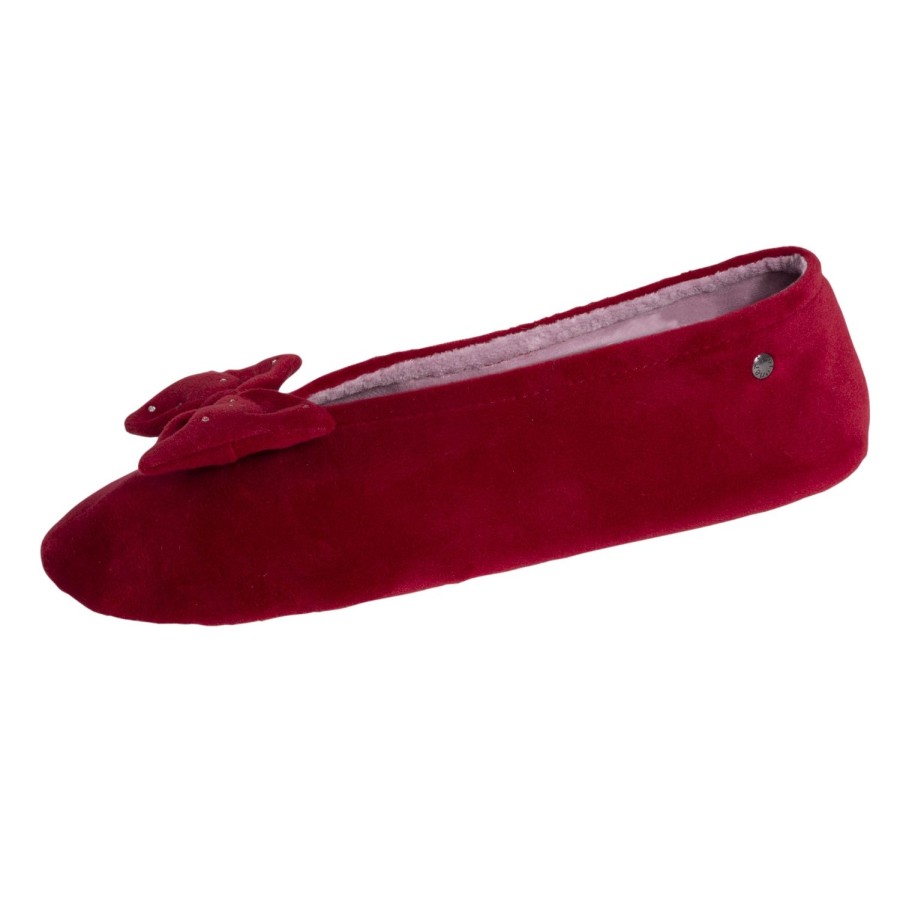 Femme Isotoner | Isotoner Chaussons 95991 Rouge