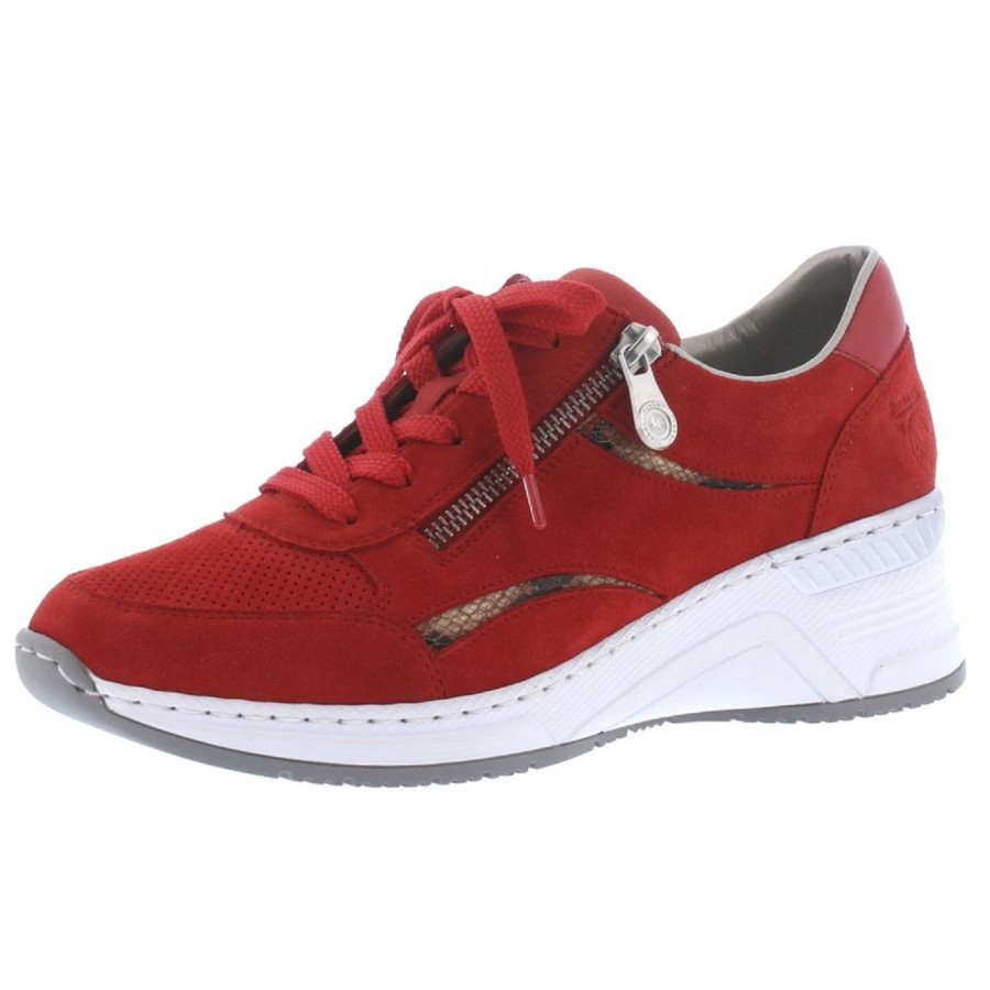 Femme Rieker | Rieker Baskets N430633 Rouge