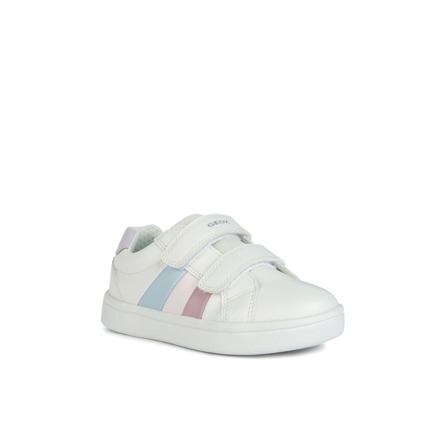 Enfant Geox Baskets | Geox Baskets Et Sneakers J354Ma Blanc Multicouleurs