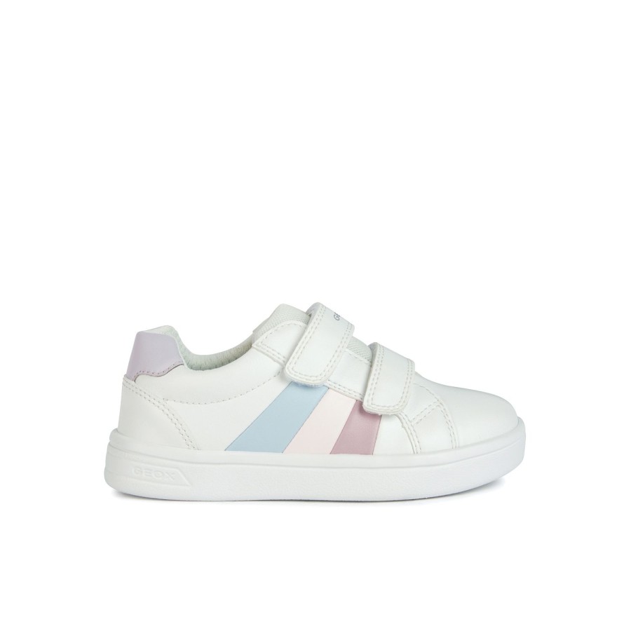 Enfant Geox Baskets | Geox Baskets Et Sneakers J354Ma Blanc Multicouleurs