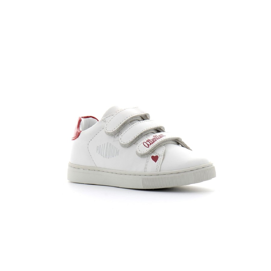 Enfant Palladium Baskets | Palladium Baskets Et Sneakers Vicking 04 Blanc