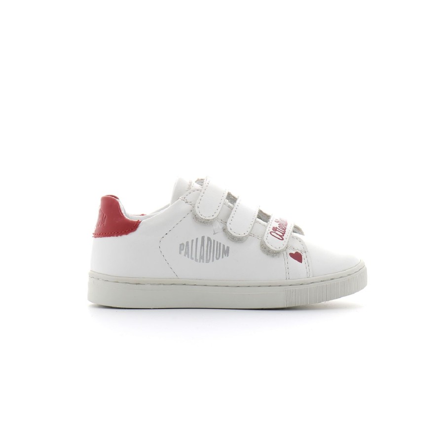 Enfant Palladium Baskets | Palladium Baskets Et Sneakers Vicking 04 Blanc