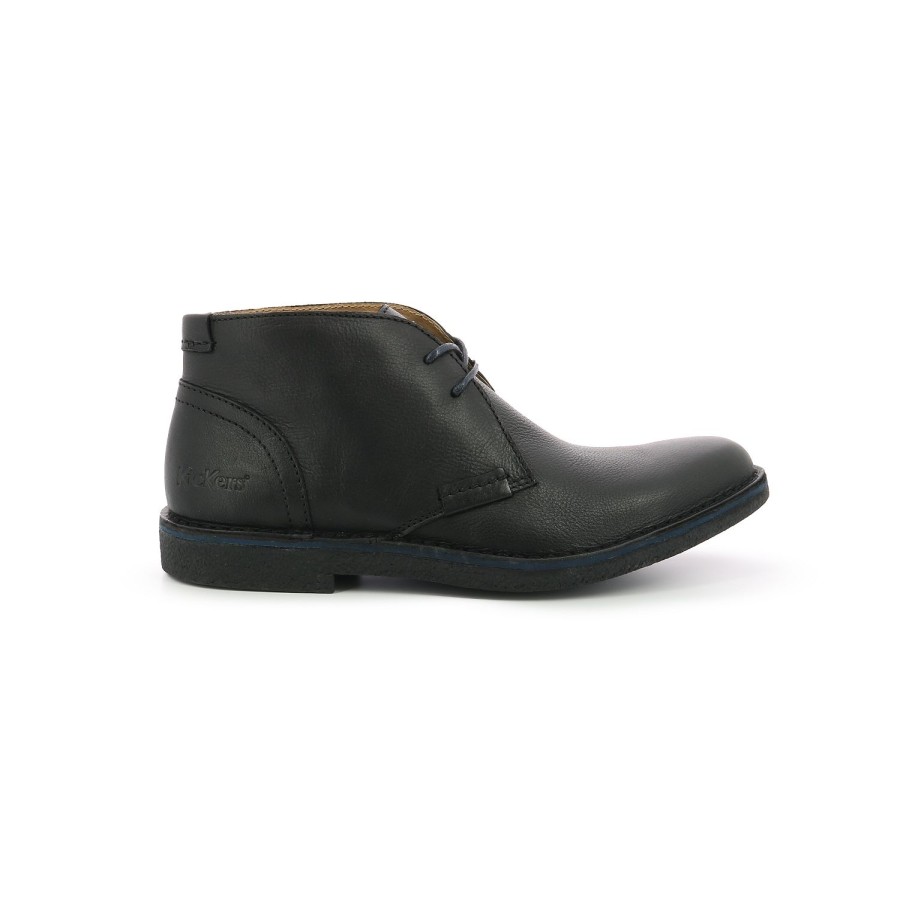 Homme Kickers | Kickers Chaussures A Lacets Mistic Noir