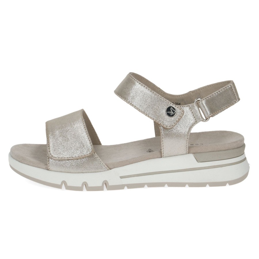 Femme Caprice | Caprice Nu Pieds Sandales 28751 20 Argent