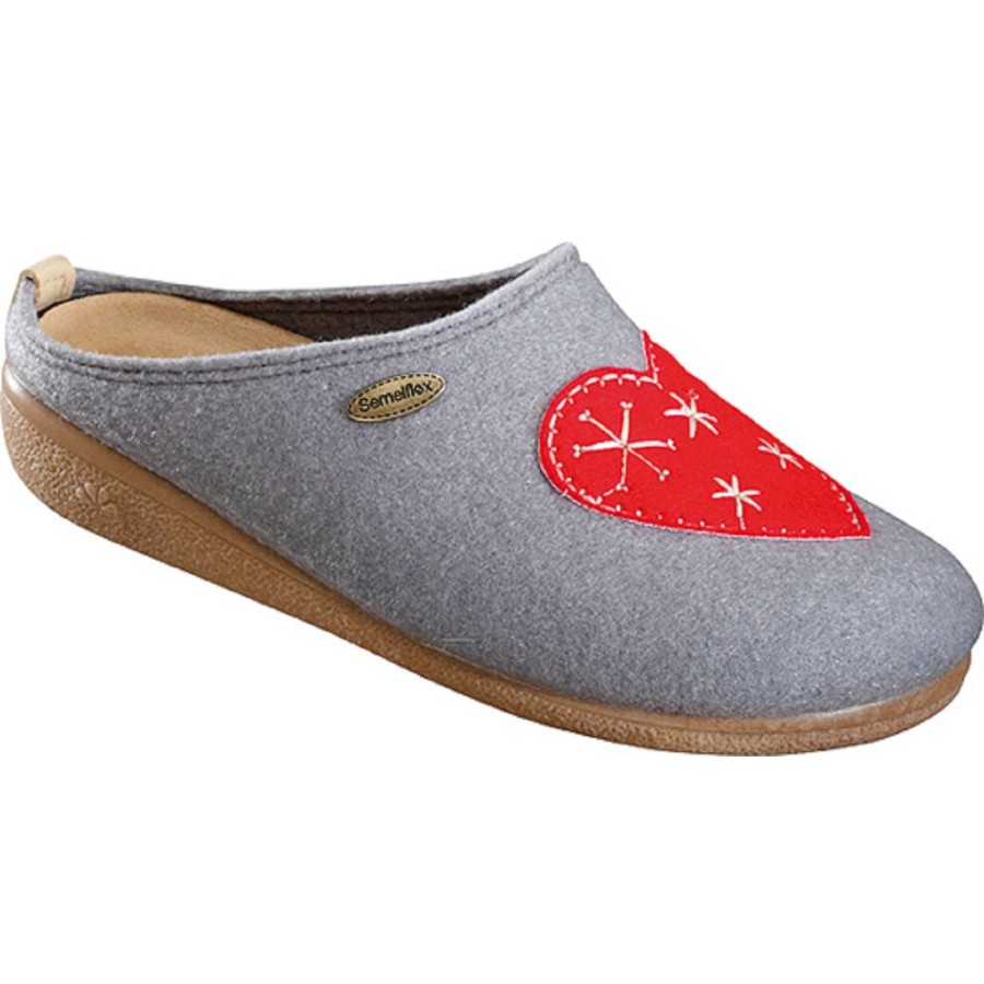 Femme Semelflex | Semelflex Chaussons Ecrins Gris