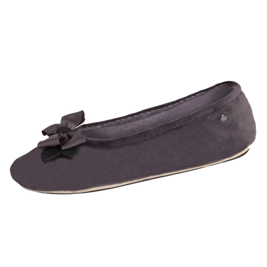 Femme Isotoner | Isotoner Chaussons 97306 Gris