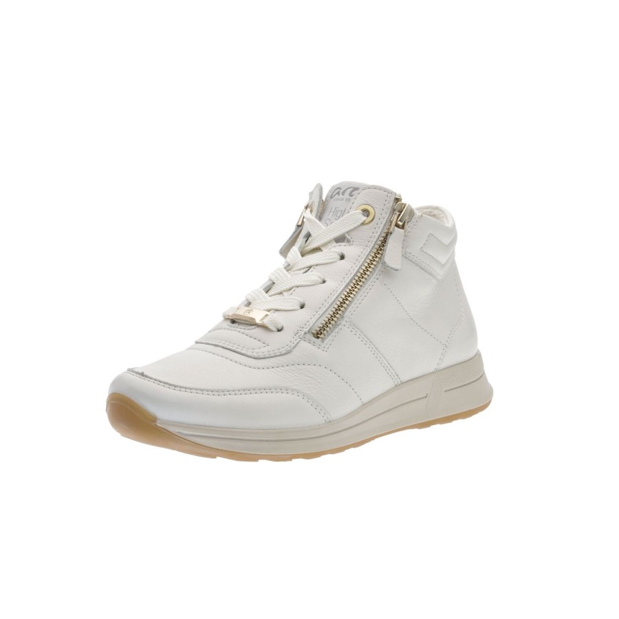 Femme Ara | Ara Chaussures A Lacets 24808 15 Blanc Casse