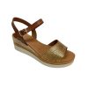 Femme Eva frutos | Evafrutos Nu Pieds Sandales 569 Marron Or