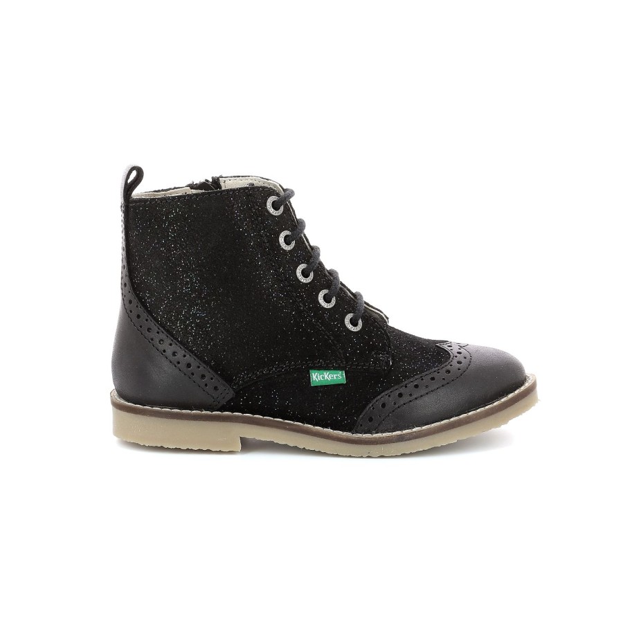 Enfant Kickers Bottines | Kickers Bottines Tyrol Noir