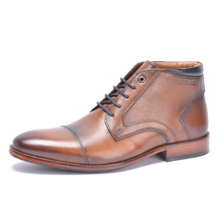 Homme Redskins | Redskins Chaussures A Lacets Visuel Cognac