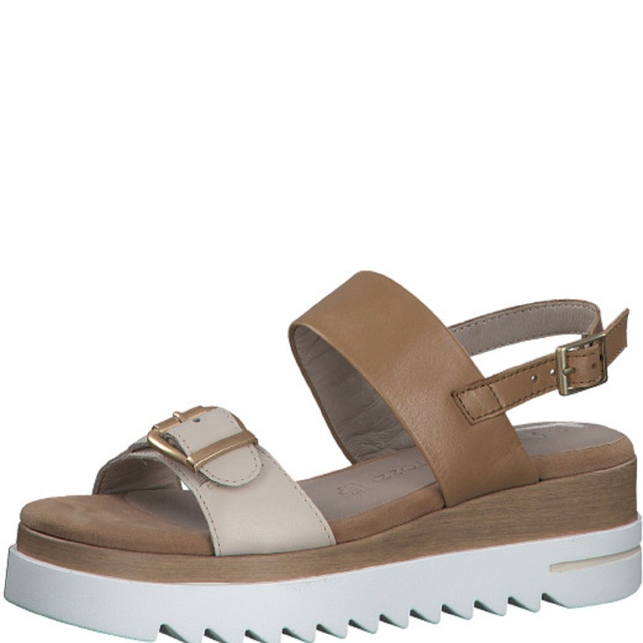 Femme Marco tozzi | Marco Tozzi Nu Pieds Sandales 28717 20 Beige