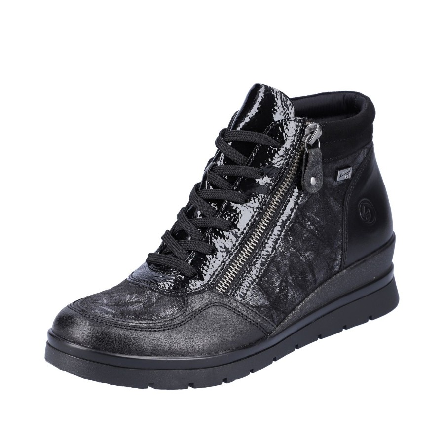 Femme Remonte | Remonte Chaussures A Lacets R0770 05 Noir