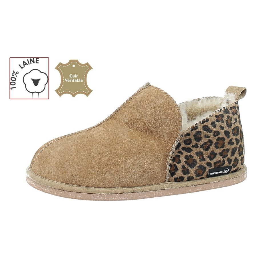 Femme Decorpelle | Decorpelle Chaussons De 1042F Beige