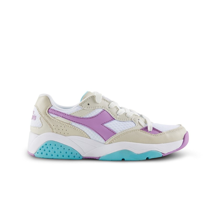 Femme Diadora | Diadora Baskets 176 399 Blanc Multicouleurs