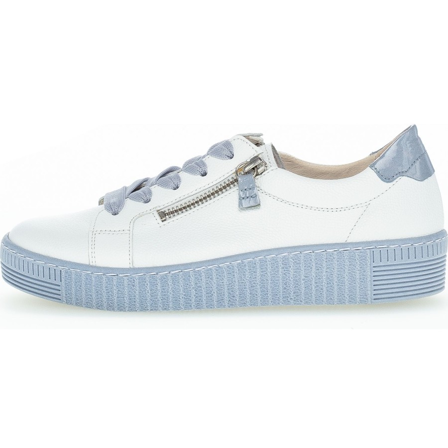 Femme Gabor | Gabor Baskets 83334 Blanc Bleu